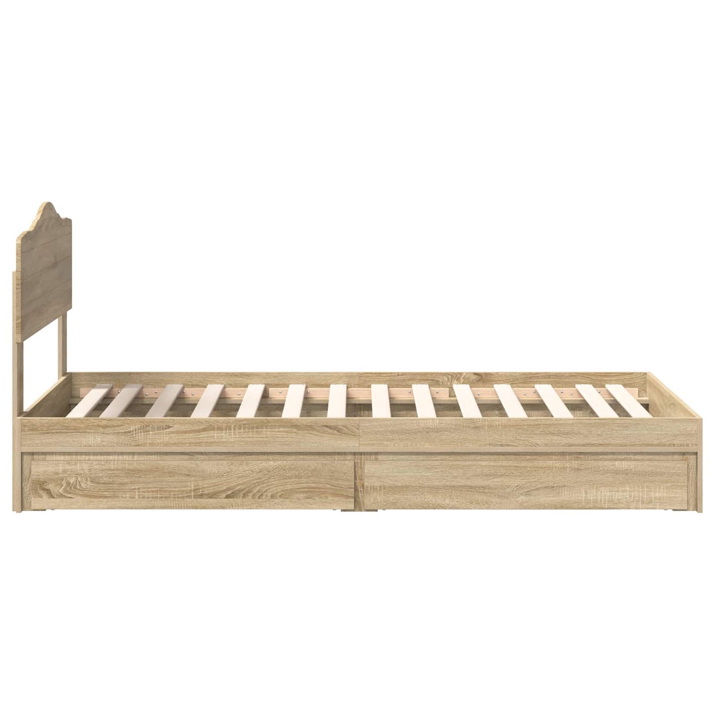 Letto con Contenitore con testiera Rovere Sonoma 70 x 190 cm | homemem39