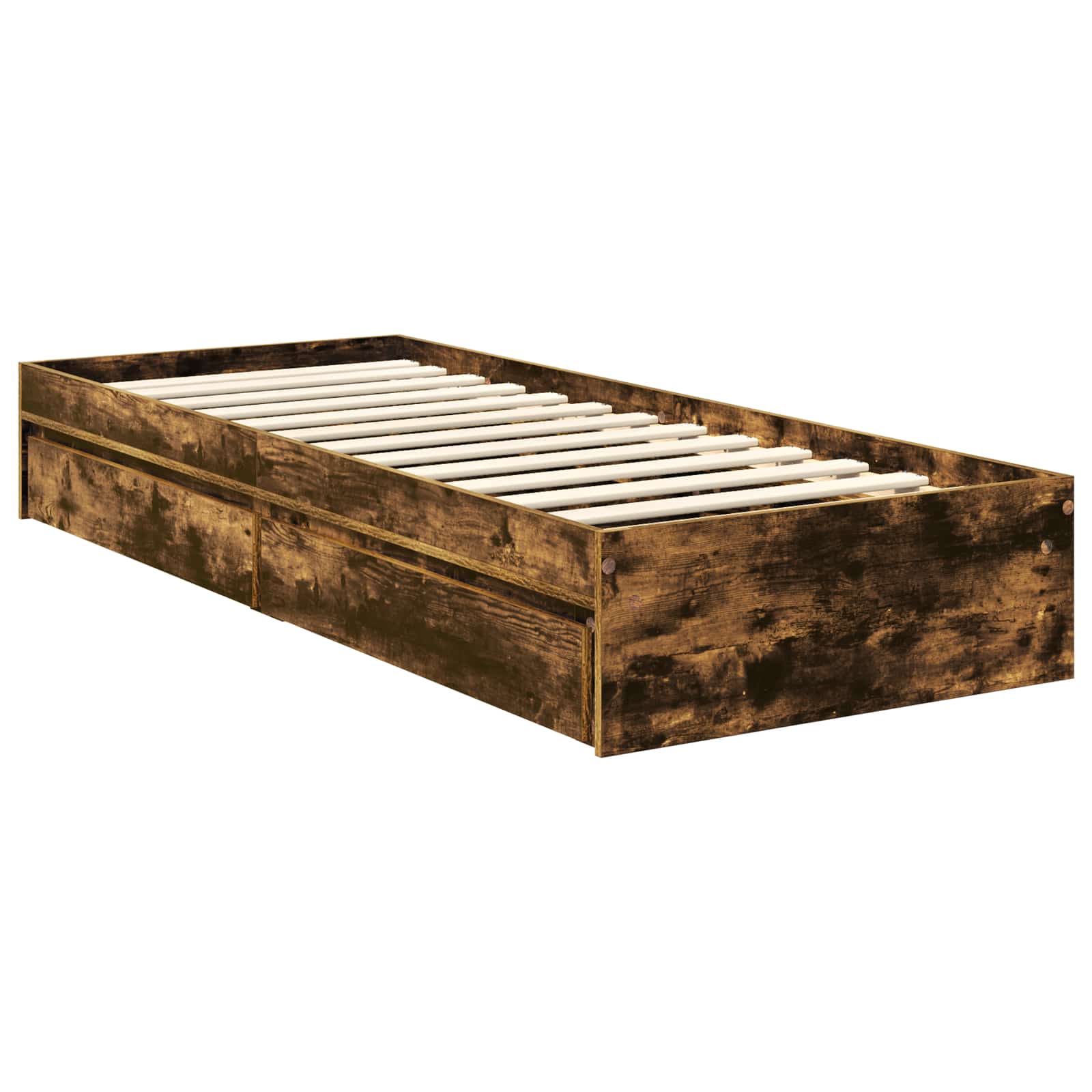 Letto con Contenitore Rovere fumé 70 x 190 cm Legno multistrato | homemem39