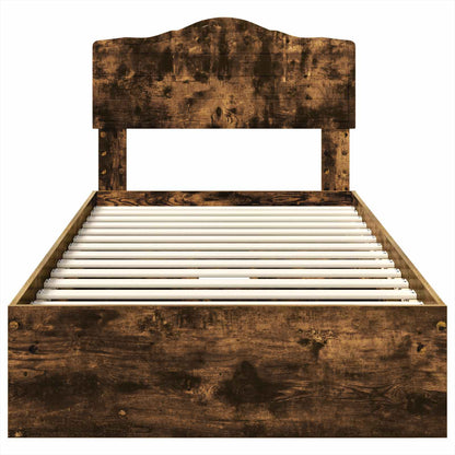 Letto con Contenitore Rovere fumé 70 x 190 cm Legno multistrato | homemem39