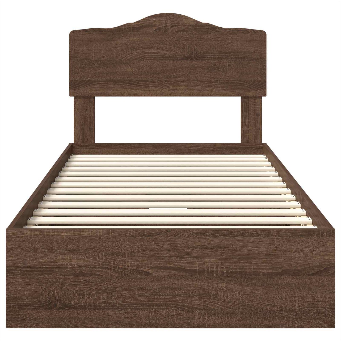 Letto con Contenitore con testiera Rovere Marrone 70 x 190 cm | homemem39