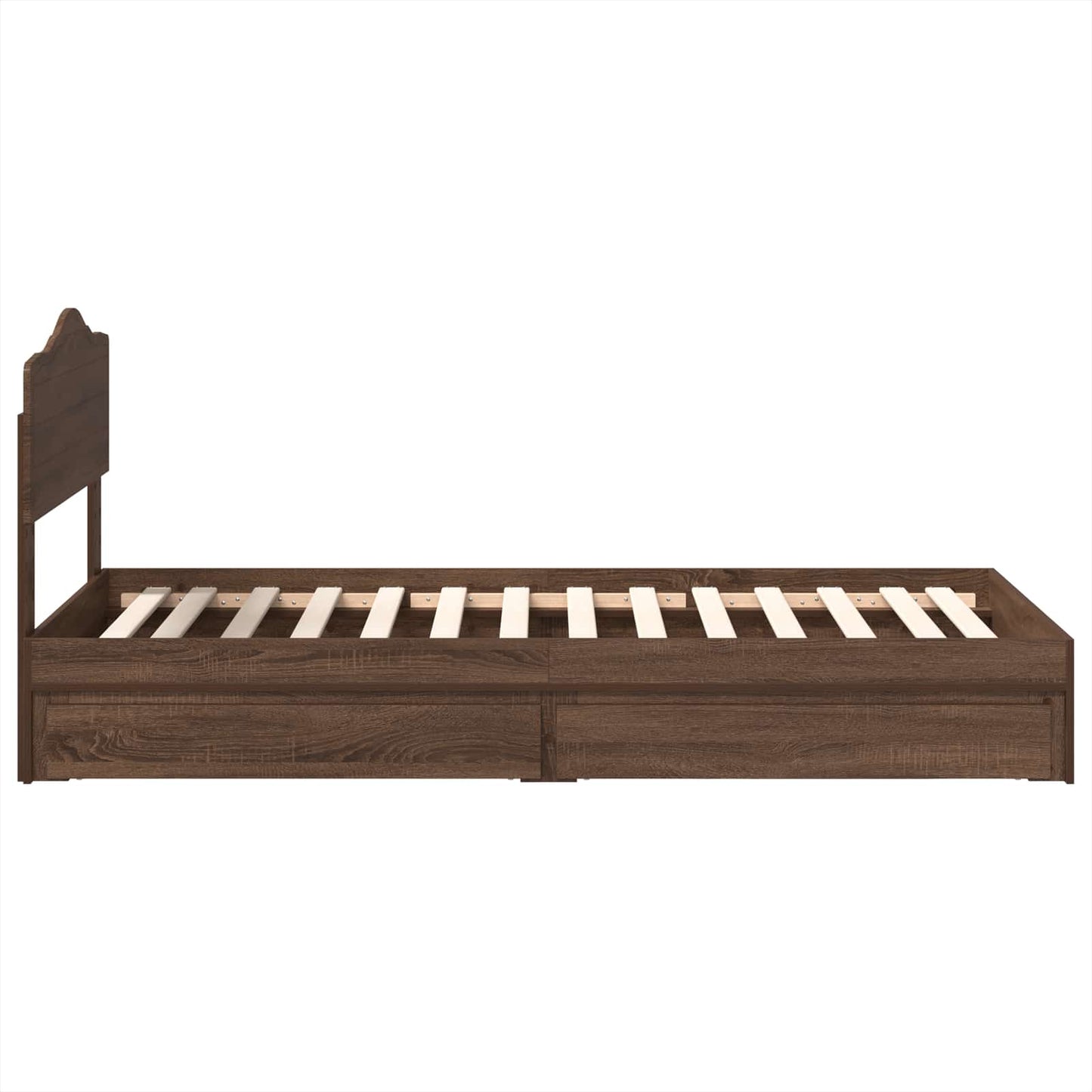 Letto con Contenitore con testiera Rovere Marrone 70 x 190 cm | homemem39