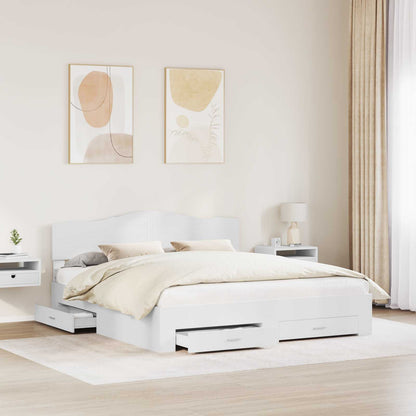 Struttura del letto Bianco 180 x 200 cm Legno multistrato | homemem39