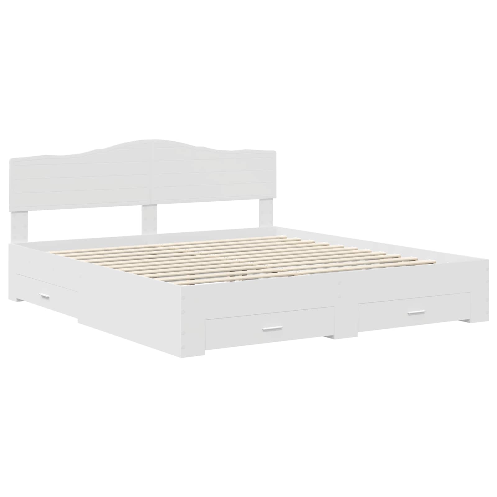 Struttura del letto Bianco 180 x 200 cm Legno multistrato | homemem39