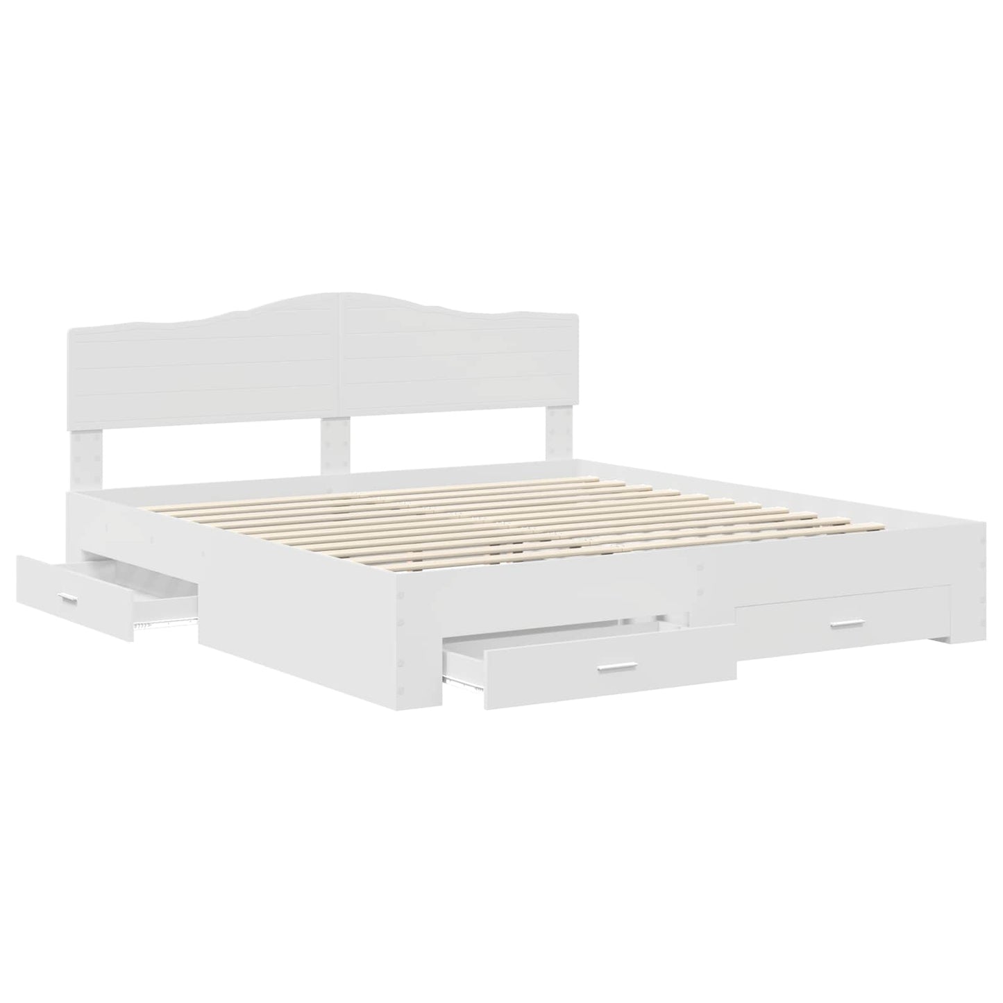 Struttura del letto Bianco 180 x 200 cm Legno multistrato | homemem39