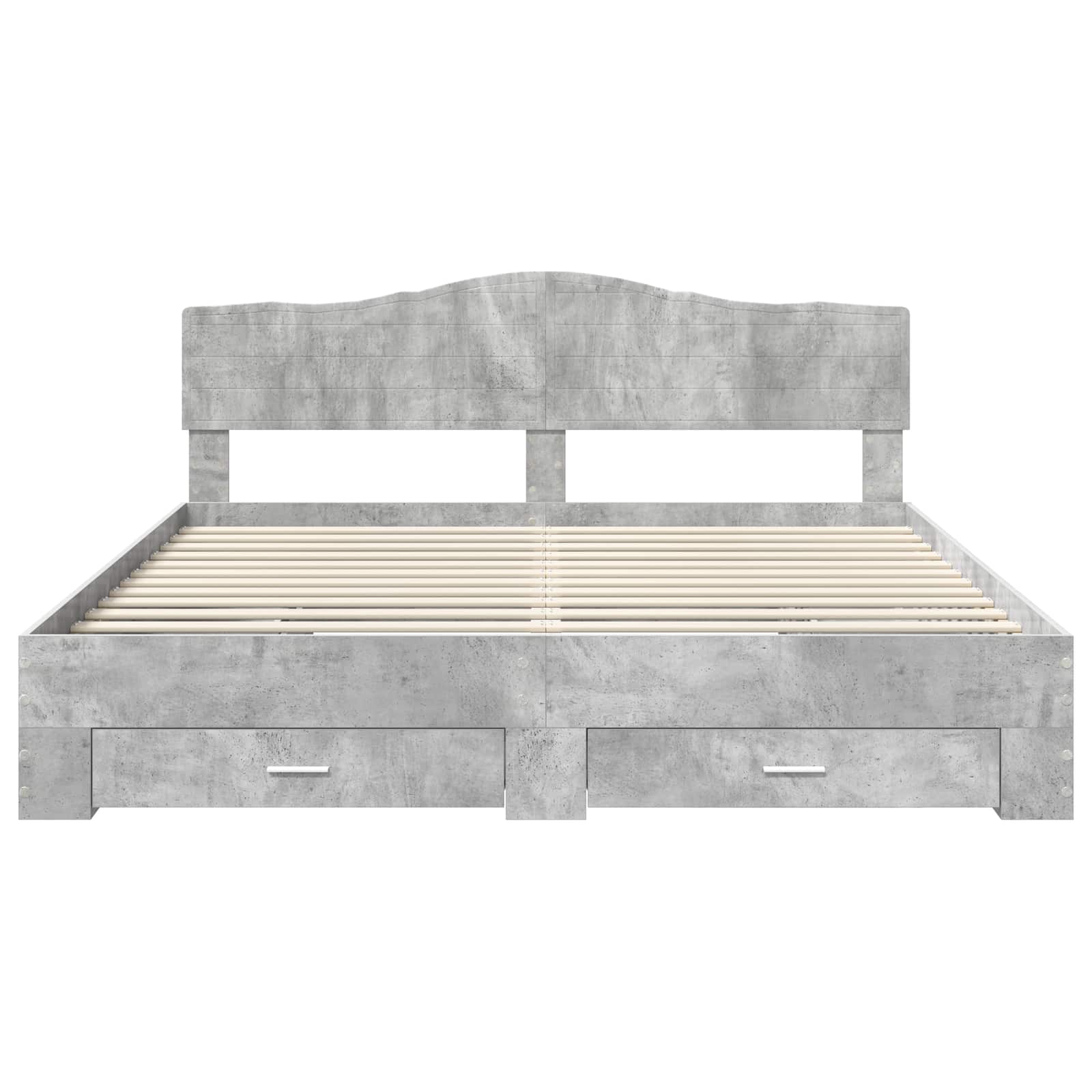 Struttura del letto con testiera Grigio cemento 180 x 200 cm | homemem39
