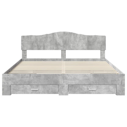 Struttura del letto con testiera Grigio cemento 180 x 200 cm | homemem39