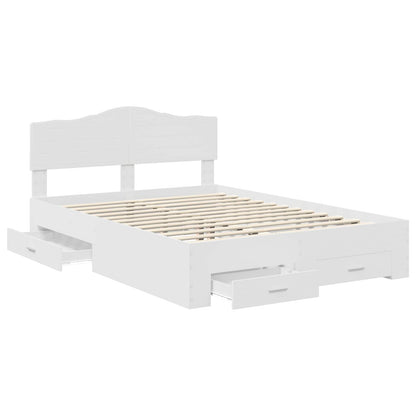 Struttura del letto Bianco 160 x 200 cm Legno multistrato | homemem39