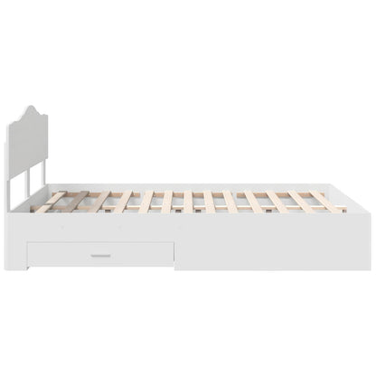 Struttura del letto Bianco 160 x 200 cm Legno multistrato | homemem39