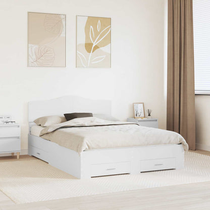 Struttura del letto Bianco 140 x 200 cm Legno multistrato | homemem39