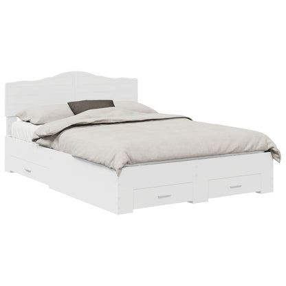 Struttura del letto Bianco 140 x 200 cm Legno multistrato | homemem39