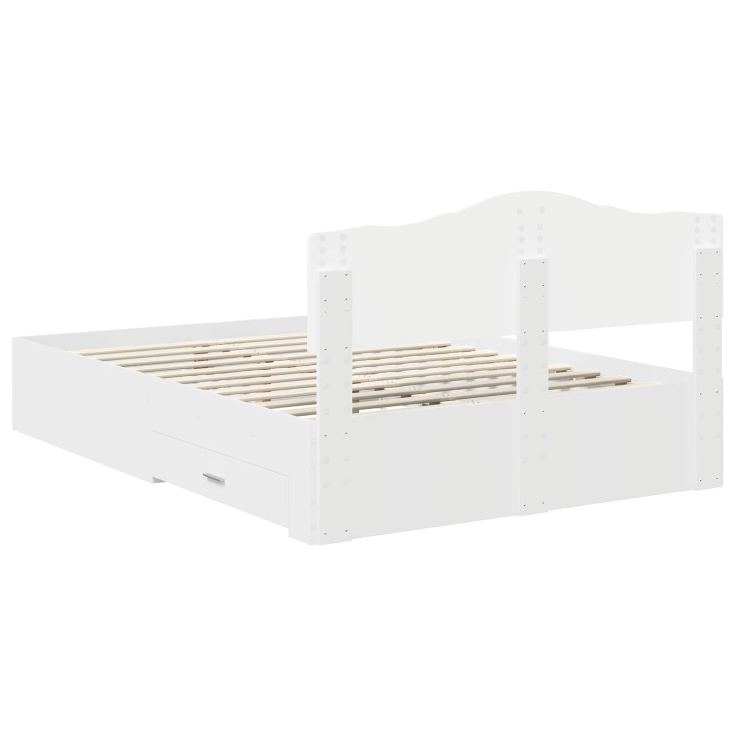 Struttura del letto Bianco 140 x 200 cm Legno multistrato | homemem39