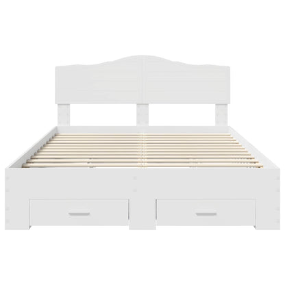 Struttura del letto Bianco 140 x 200 cm Legno multistrato | homemem39