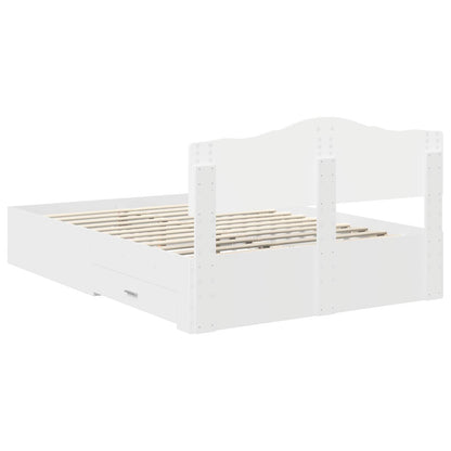 Struttura del letto Bianco 140 x 190 cm Legno multistrato | homemem39