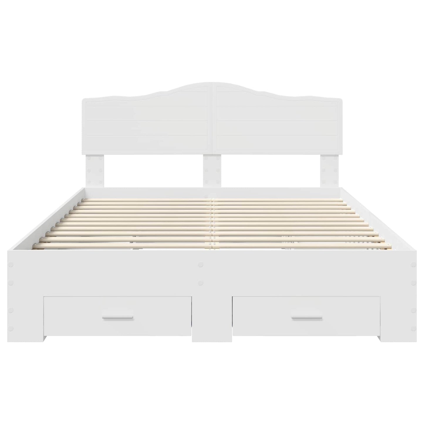 Struttura del letto Bianco 140 x 190 cm Legno multistrato | homemem39