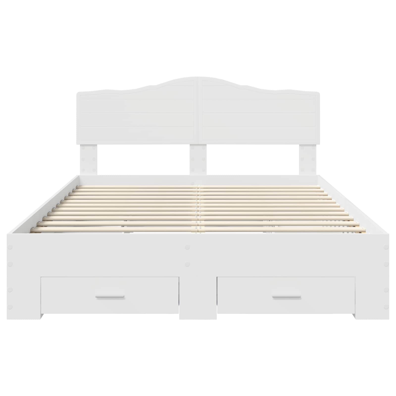Struttura del letto Bianco 140 x 190 cm Legno multistrato | homemem39