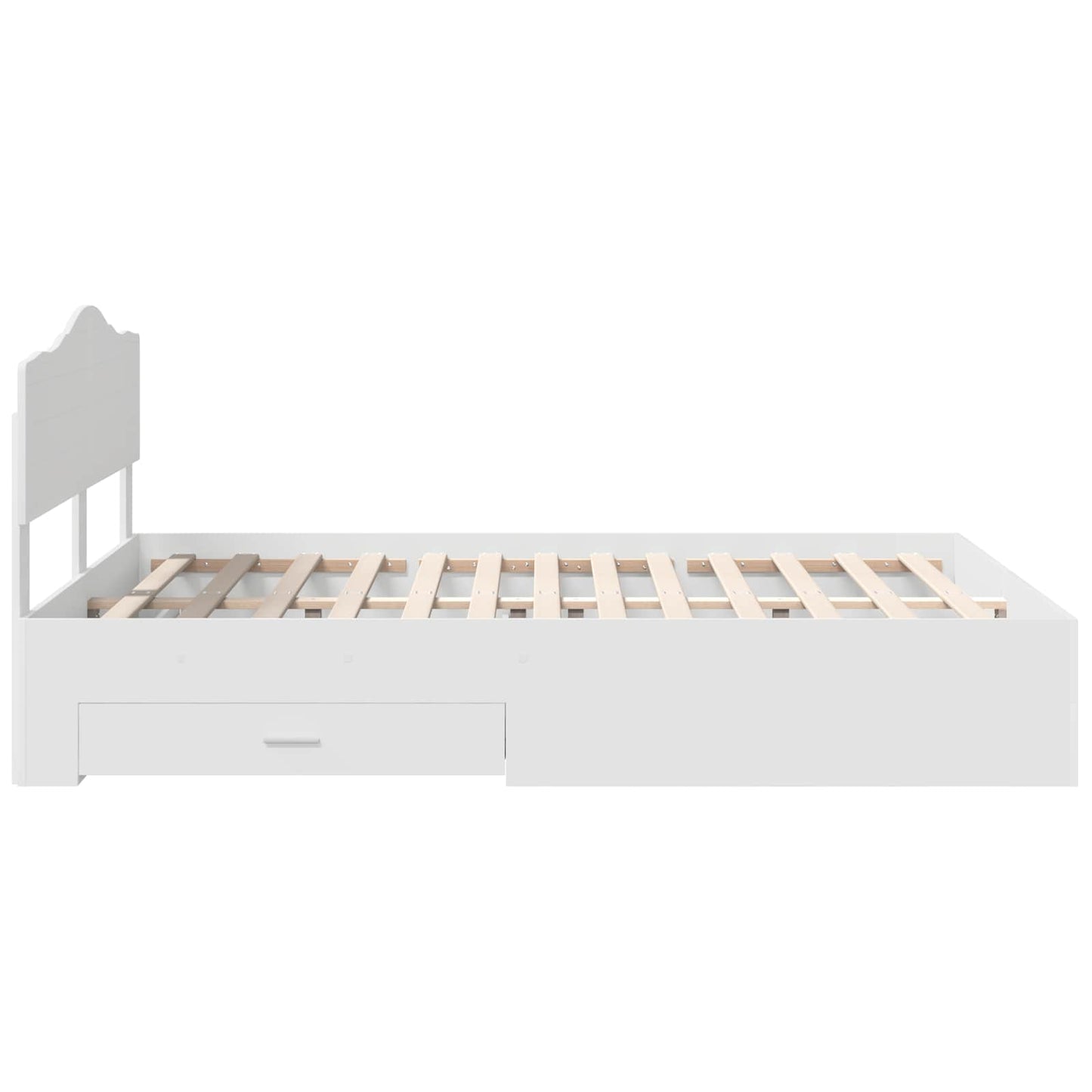 Struttura del letto Bianco 140 x 190 cm Legno multistrato | homemem39