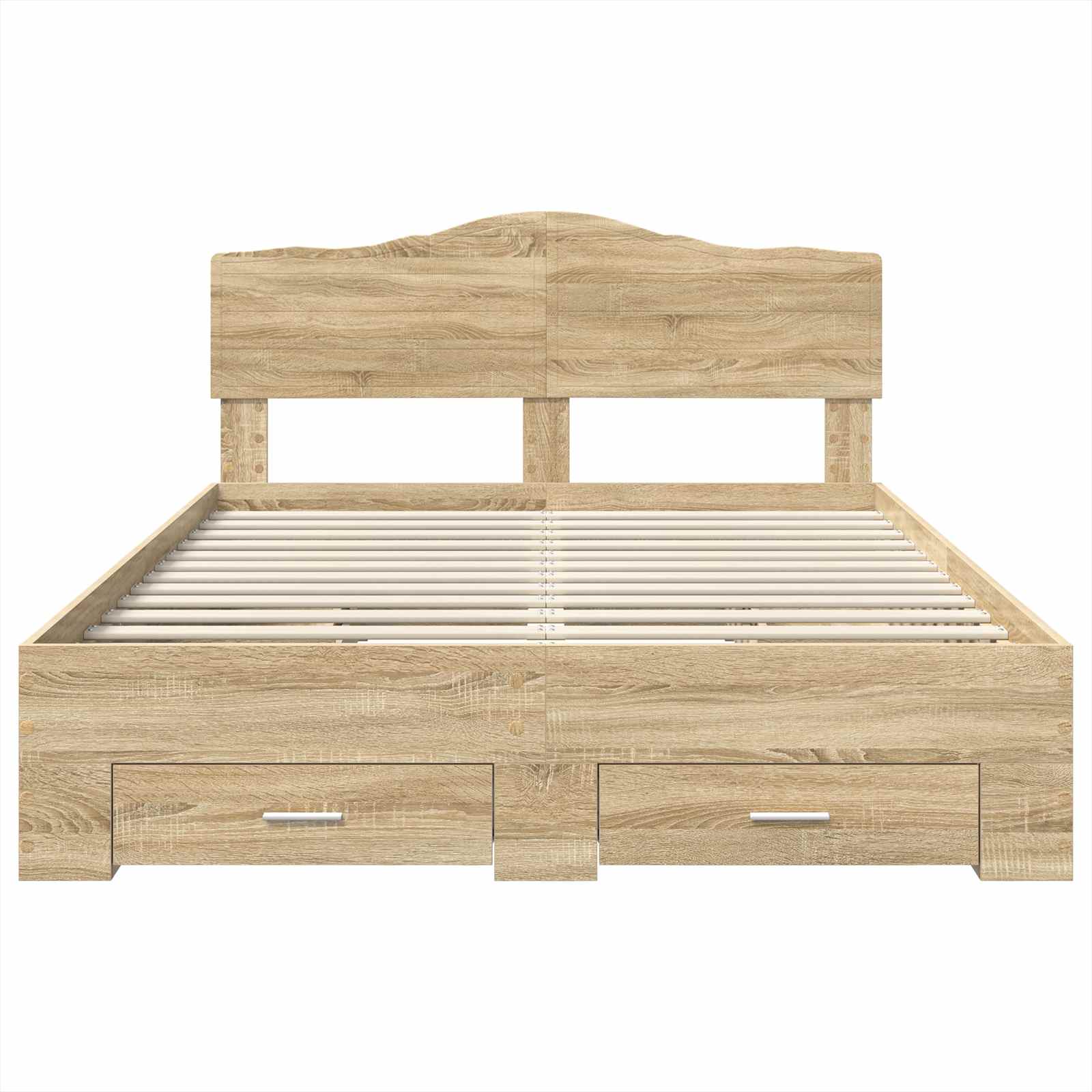 Struttura del letto con testiera Rovere Sonoma 140 x 190 cm | homemem39