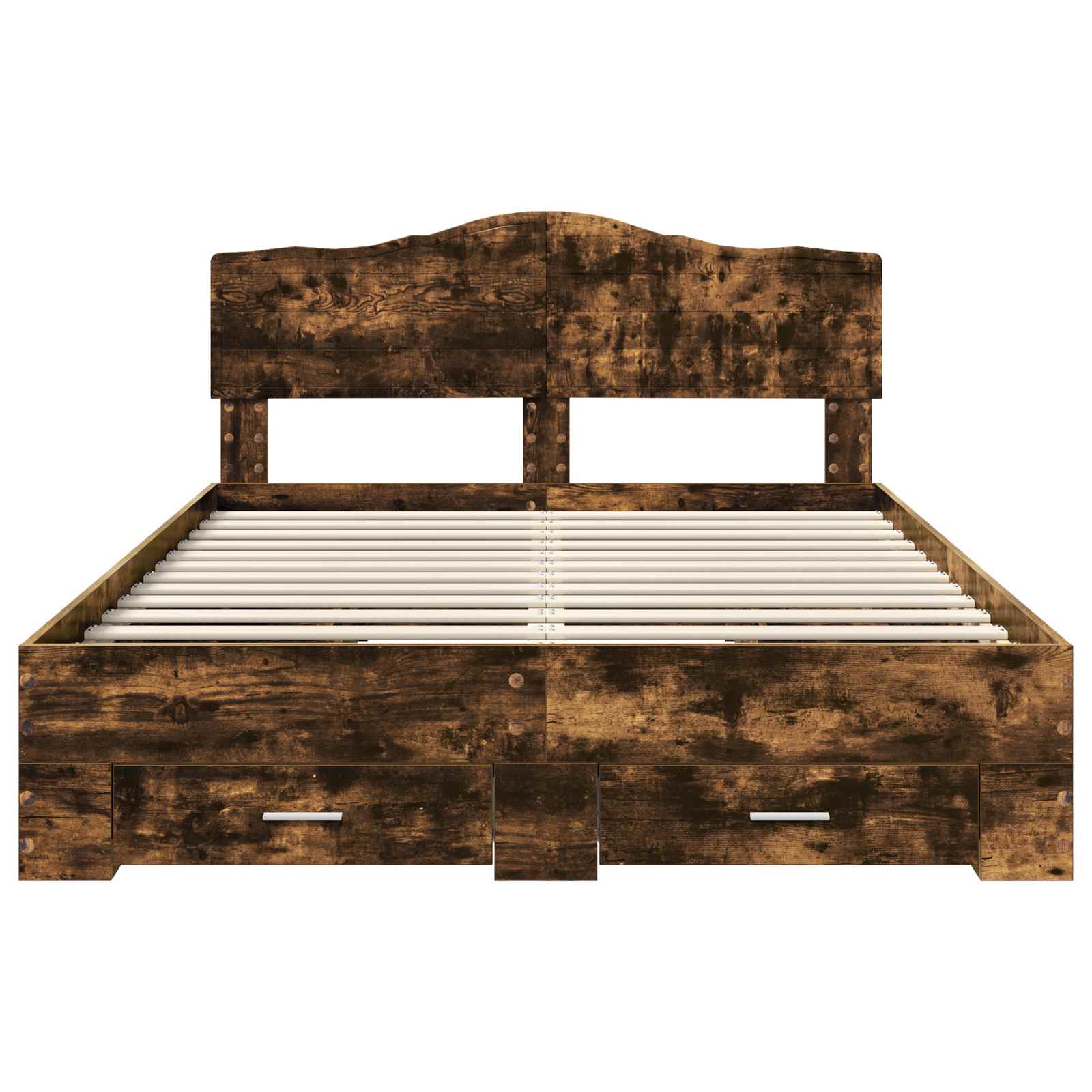 Struttura del letto Rovere fumé 140 x 190 cm Legno multistrato | homemem39