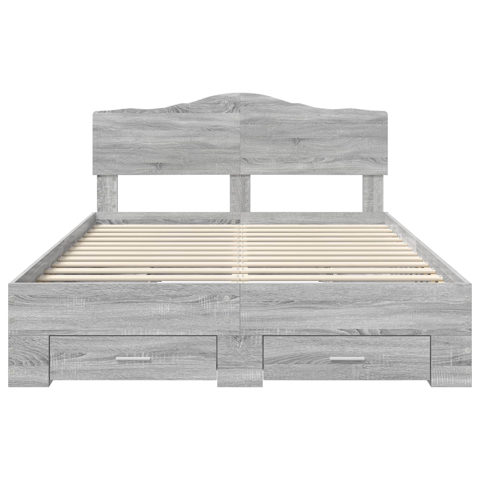 Struttura del letto con testiera Grigio Sonoma 140 x 190 cm | homemem39
