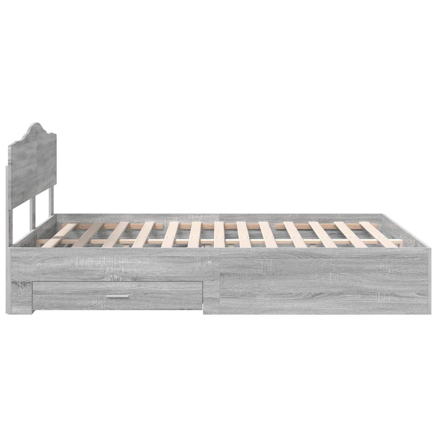 Struttura del letto con testiera Grigio Sonoma 140 x 190 cm | homemem39