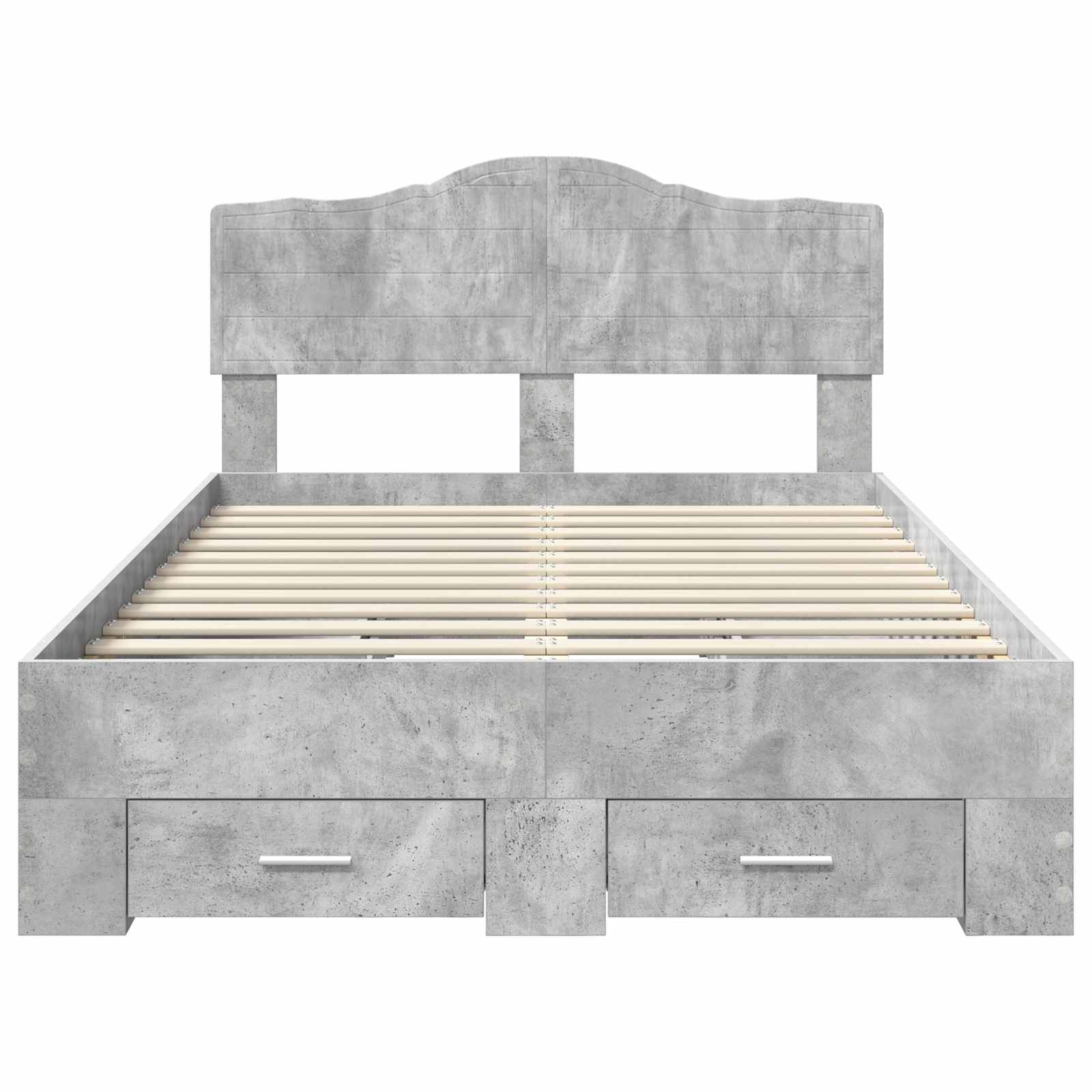 Struttura del letto con testiera Grigio cemento 135 x 190 cm | homemem39