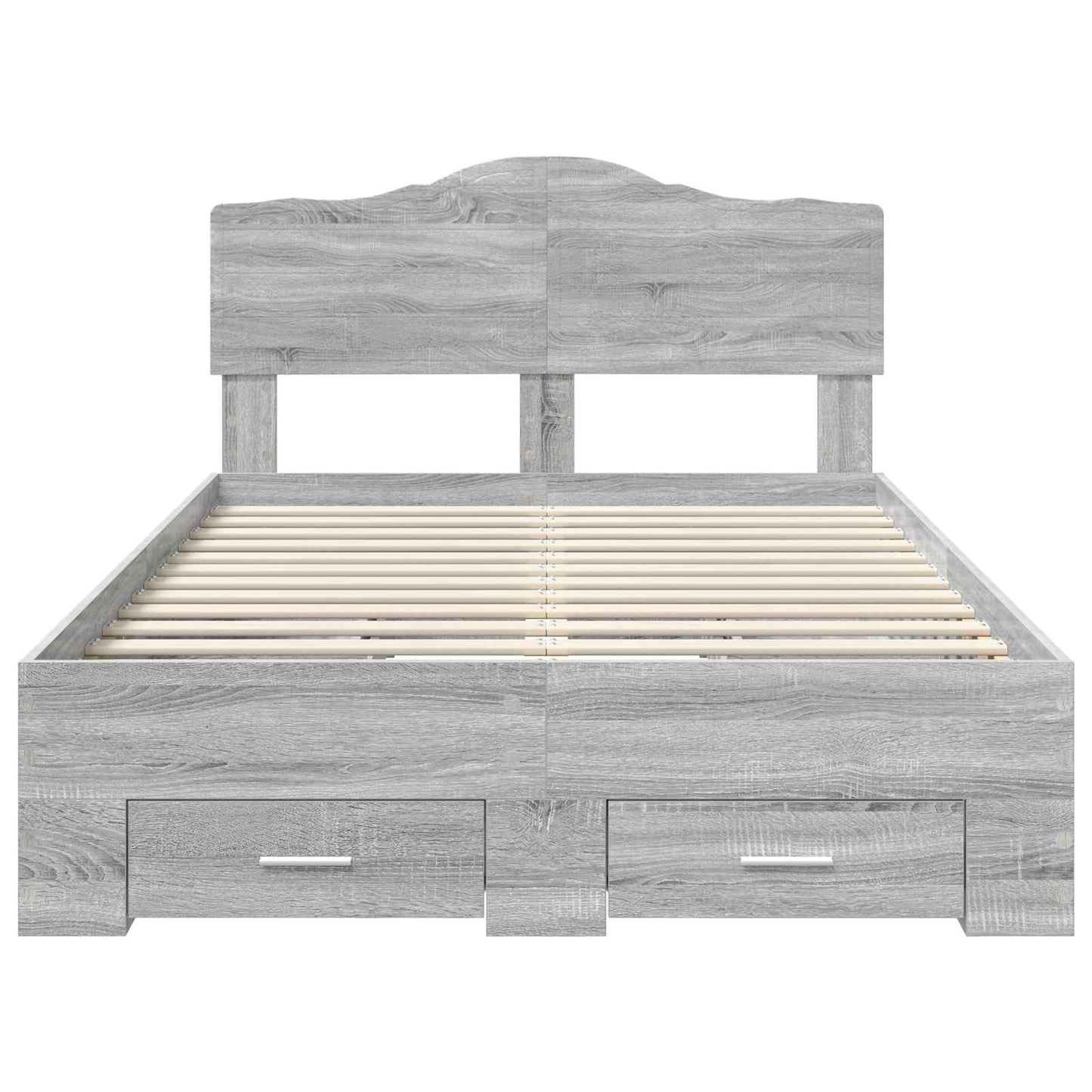 Struttura del letto con testiera Grigio Sonoma 120 x 200 cm | homemem39