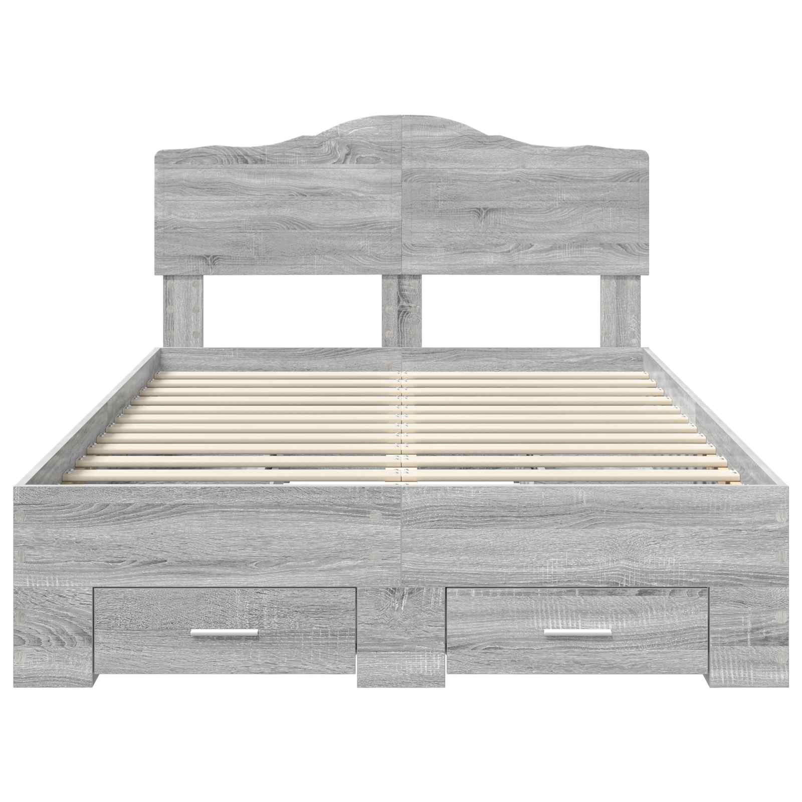 Struttura del letto con testiera Grigio Sonoma 120 x 200 cm | homemem39