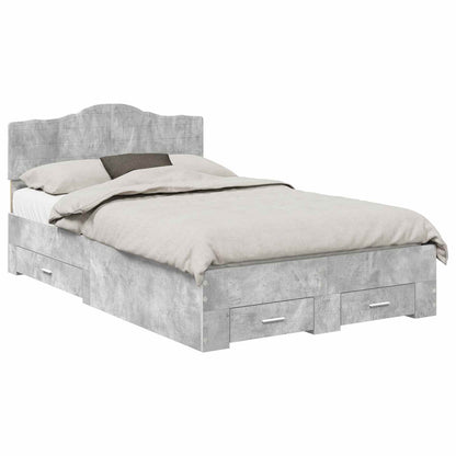 Struttura del letto con testiera Grigio cemento 120 x 190 cm | homemem39
