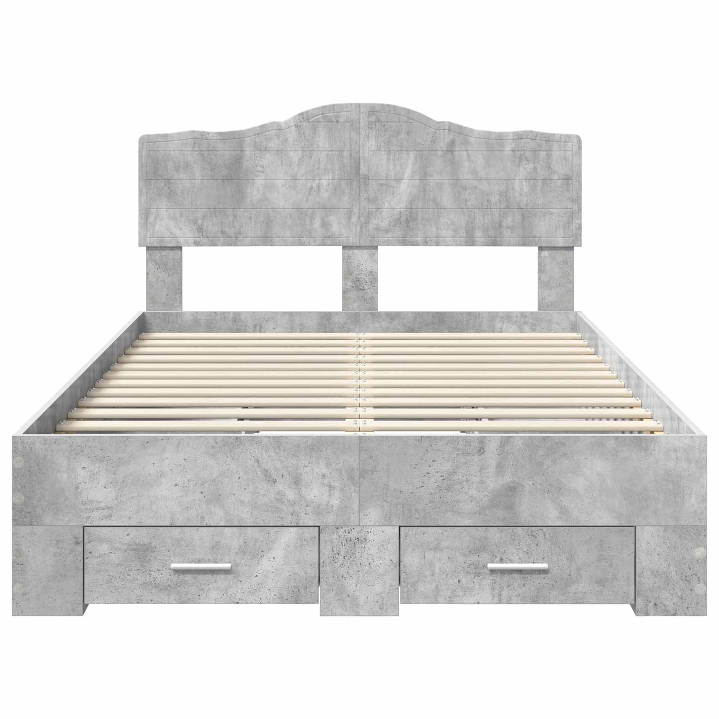 Struttura del letto con testiera Grigio cemento 120 x 190 cm | homemem39