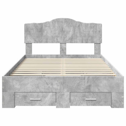 Struttura del letto con testiera Grigio cemento 120 x 190 cm | homemem39