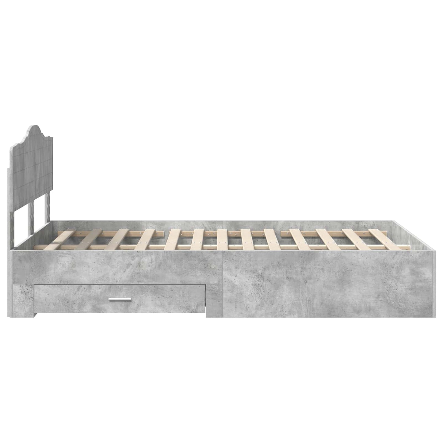 Struttura del letto con testiera Grigio cemento 120 x 190 cm | homemem39