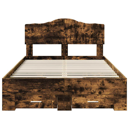 Struttura del letto Rovere fumé 120 x 190 cm Legno multistrato | homemem39