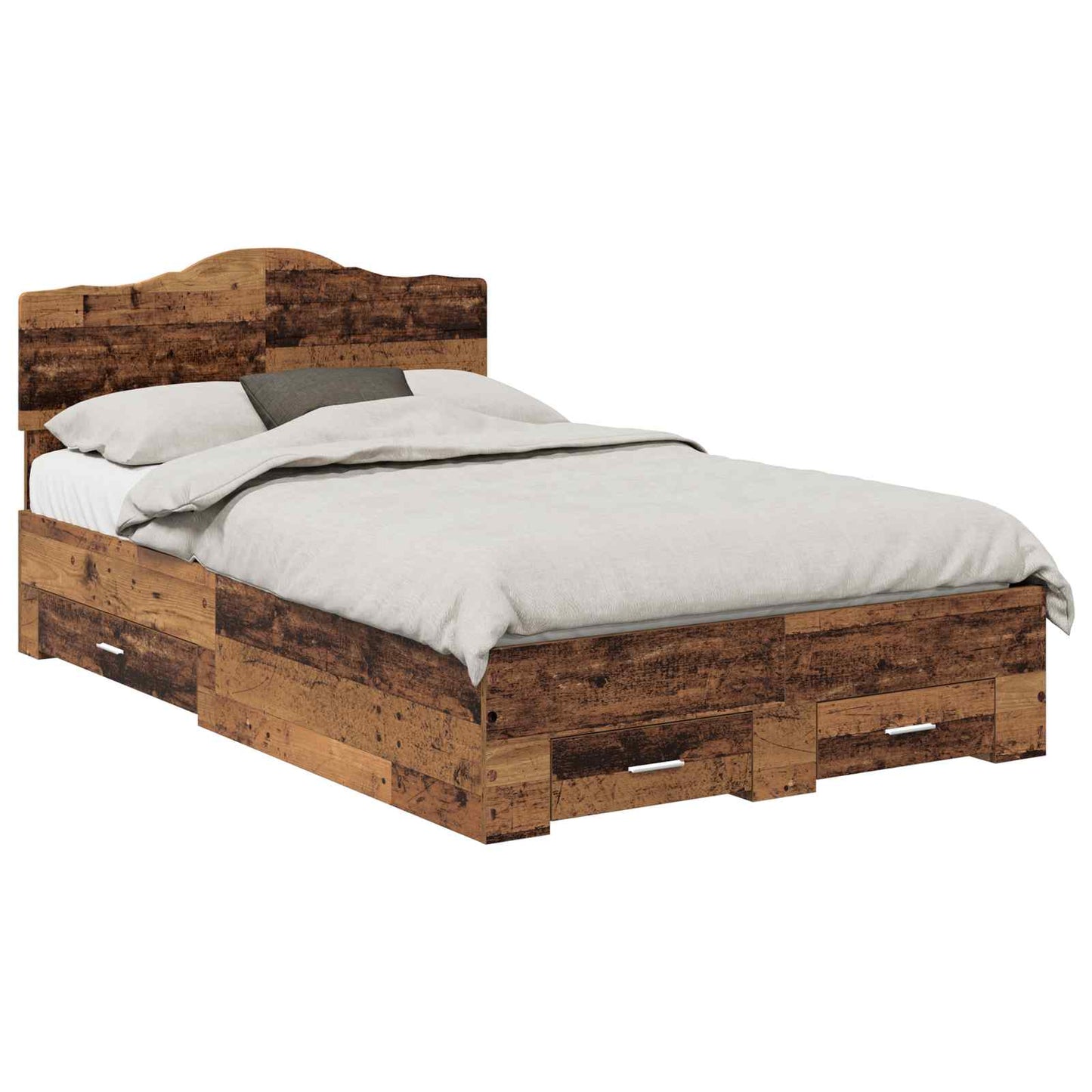 Struttura del letto con testiera Legno vecchio 120 x 190 cm | homemem39