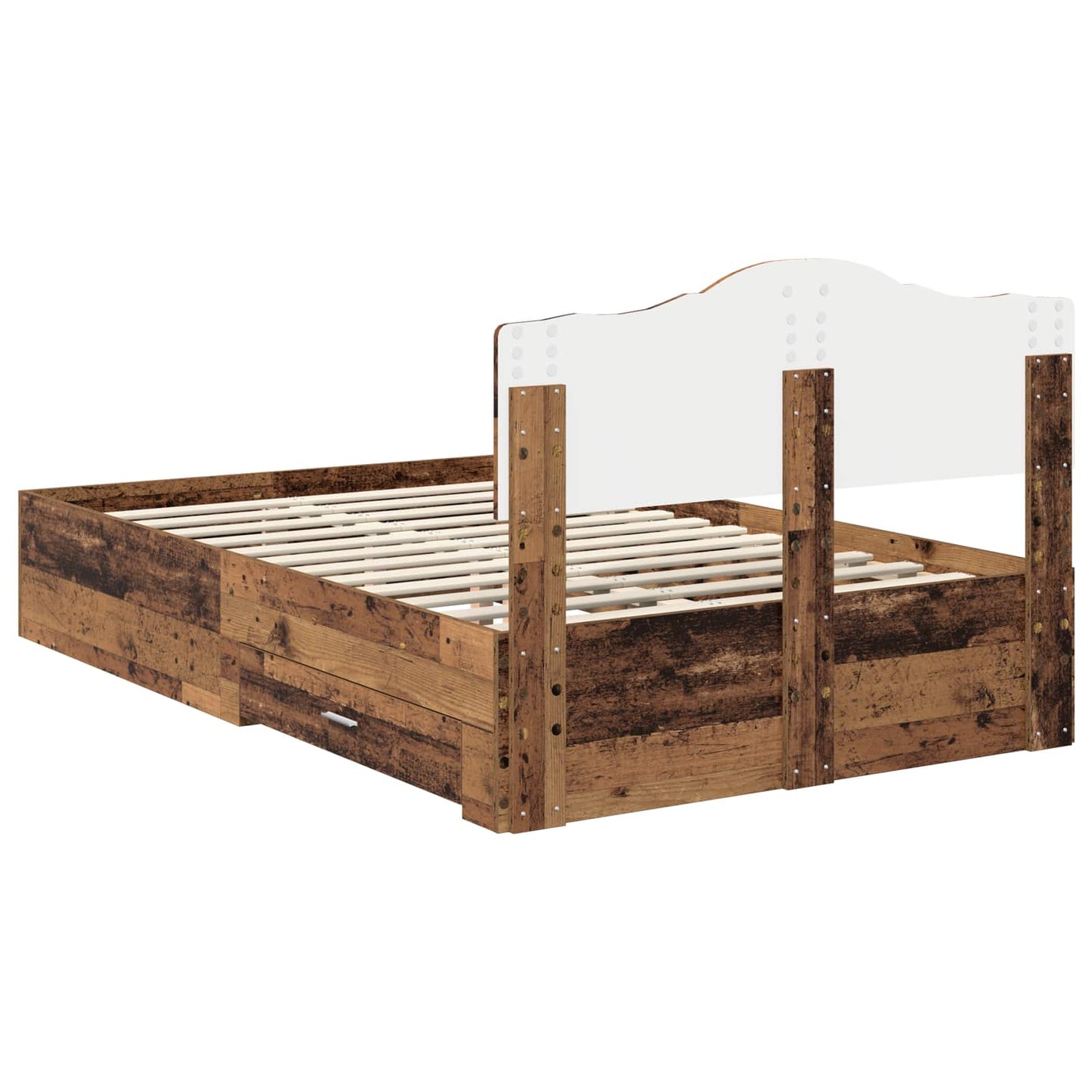Struttura del letto con testiera Legno vecchio 120 x 190 cm | homemem39