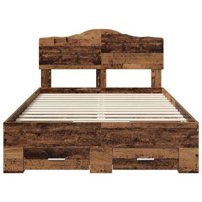Struttura del letto con testiera Legno vecchio 120 x 190 cm | homemem39