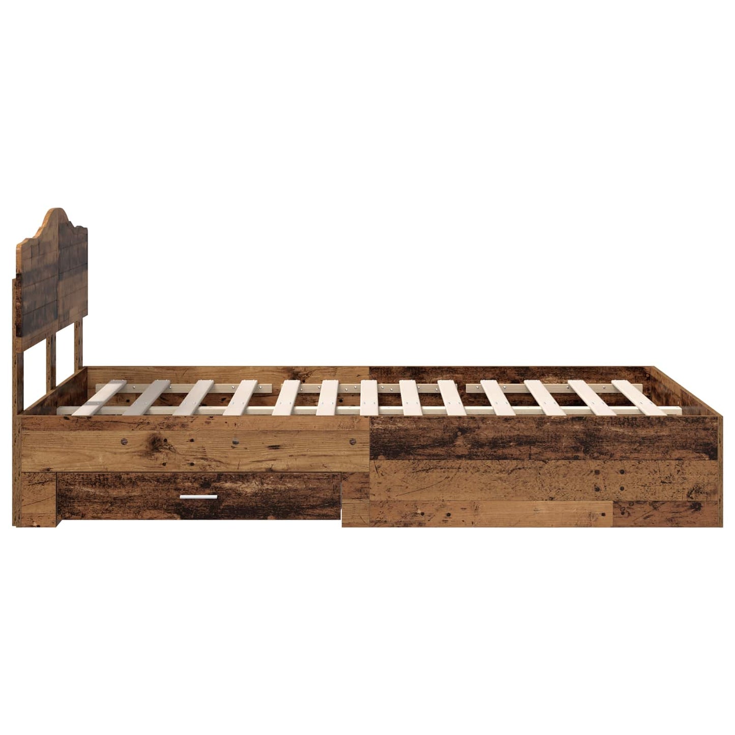 Struttura del letto con testiera Legno vecchio 120 x 190 cm | homemem39