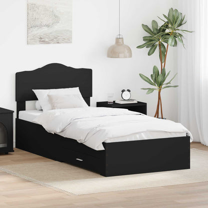 Struttura del letto Nero 100 x 200 cm Legno multistrato | homemem39