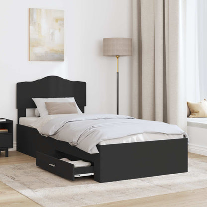 Struttura del letto Nero 100 x 200 cm Legno multistrato | homemem39