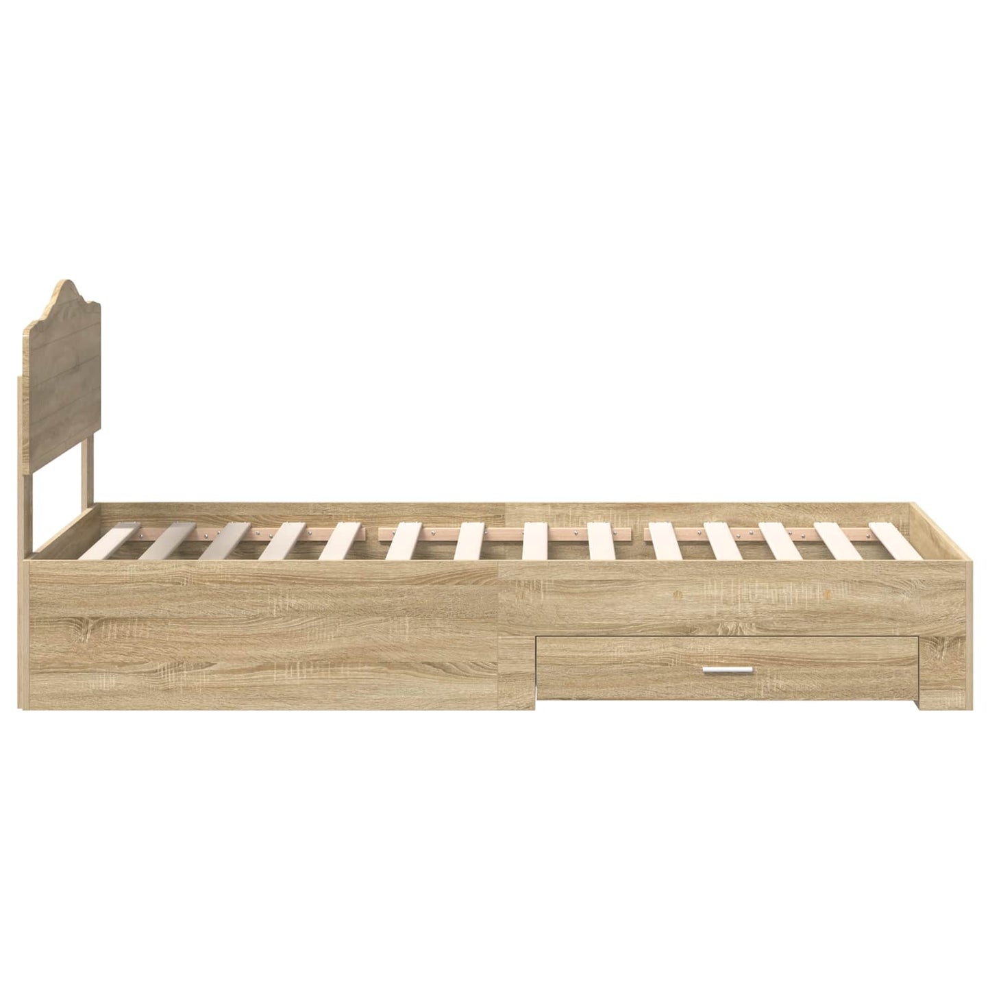 Struttura del letto con testiera Rovere Sonoma 100 x 200 cm | homemem39