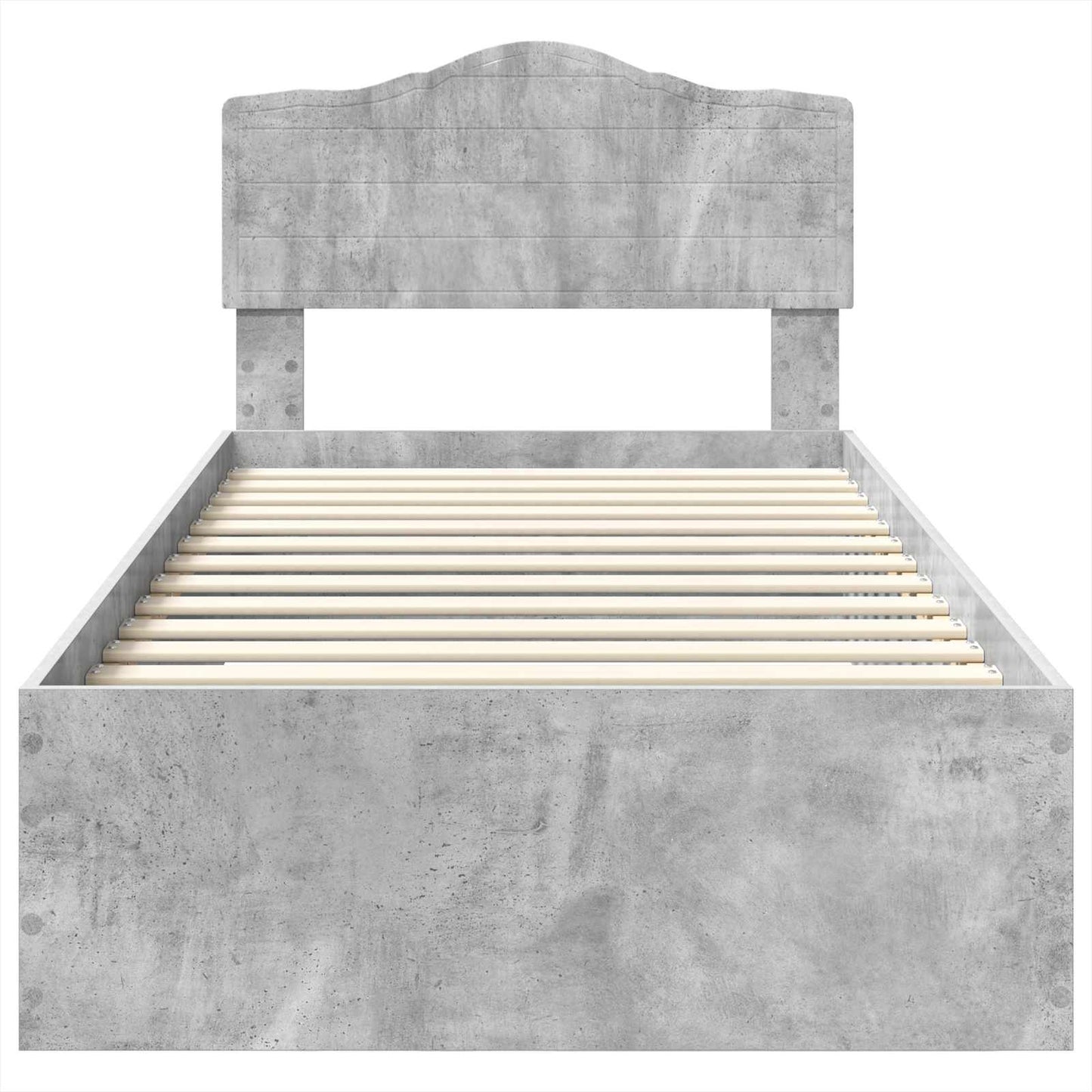 Struttura del letto con testiera Grigio cemento 100 x 200 cm | homemem39