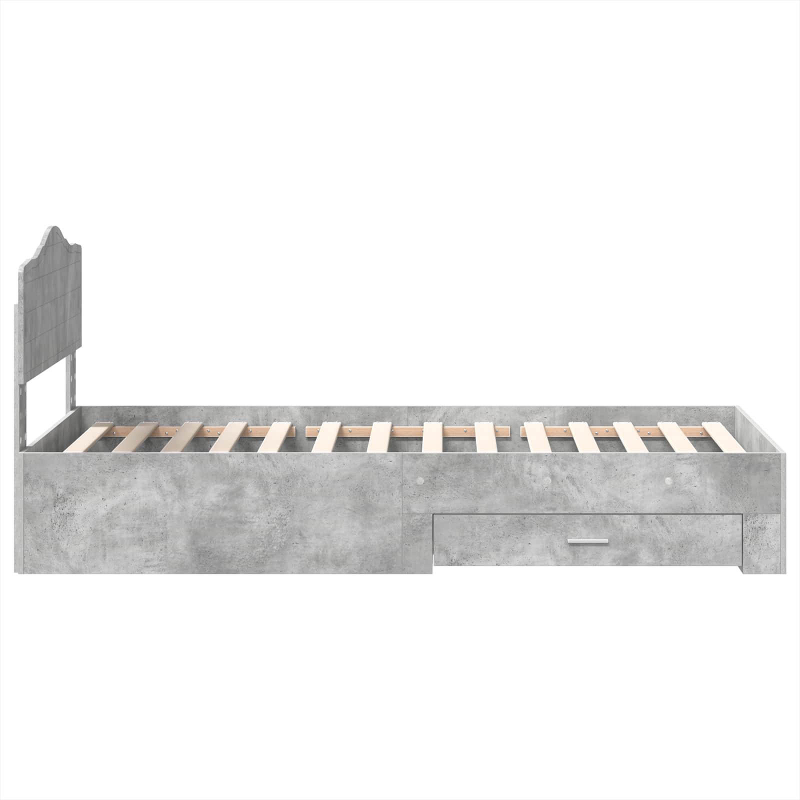 Struttura del letto con testiera Grigio cemento 100 x 200 cm | homemem39