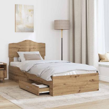 Struttura del letto Rovere artigianale 100 x 200 cm | homemem39