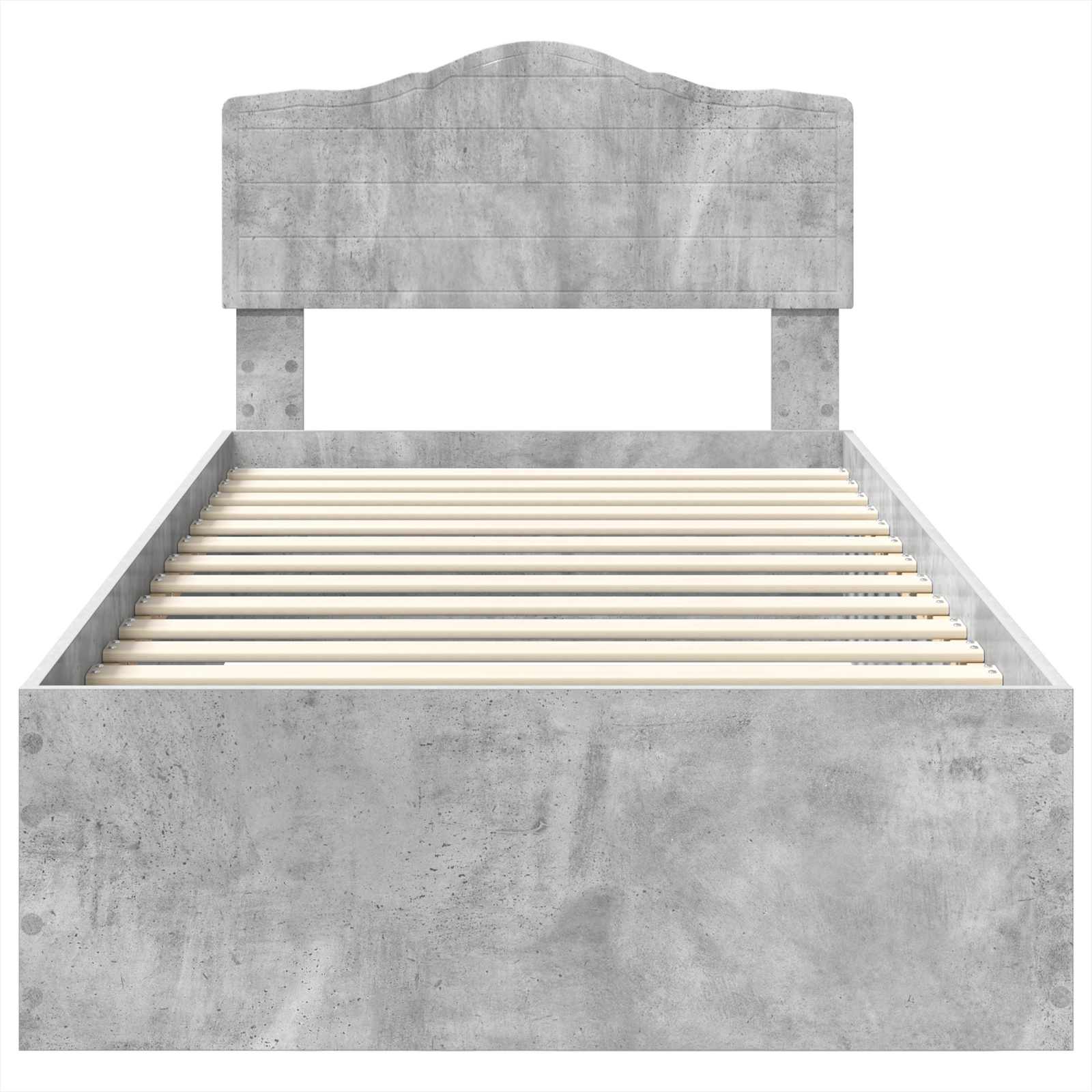 Struttura del letto con testiera Grigio cemento 90 x 200 cm | homemem39