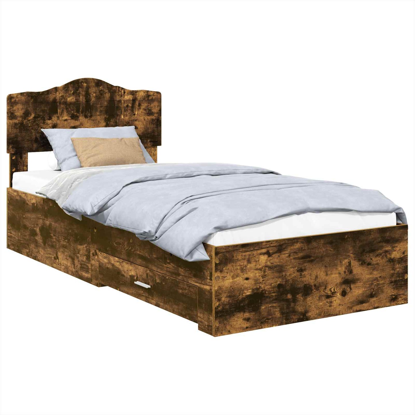 Struttura del letto Rovere fumé 90 x 200 cm Legno multistrato | homemem39