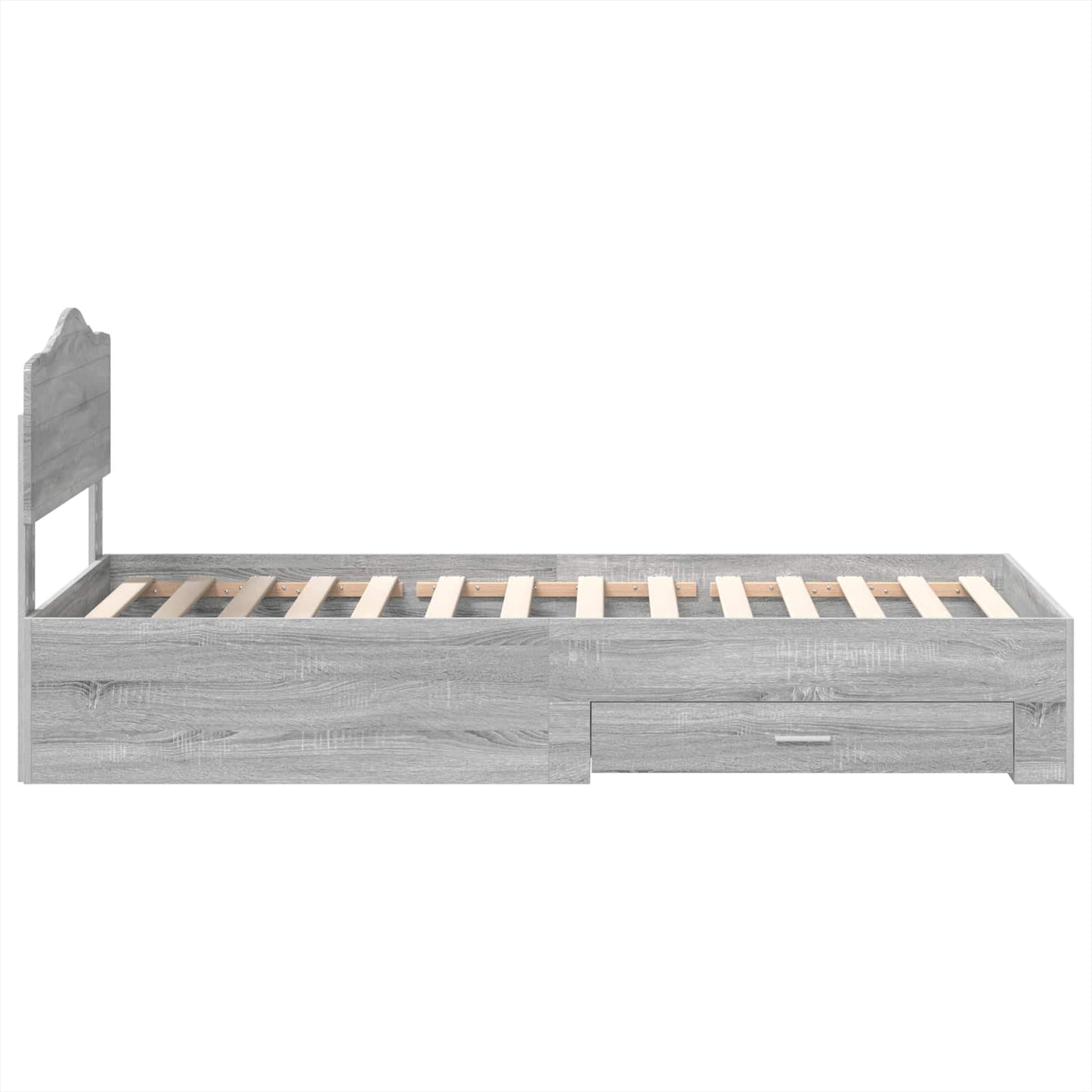 Struttura del letto Grigio Sonoma 90 x 200 cm Legno multistrato | homemem39