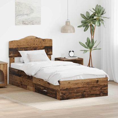 Struttura del letto Legno vecchio 90 x 200 cm Legno multistrato | homemem39
