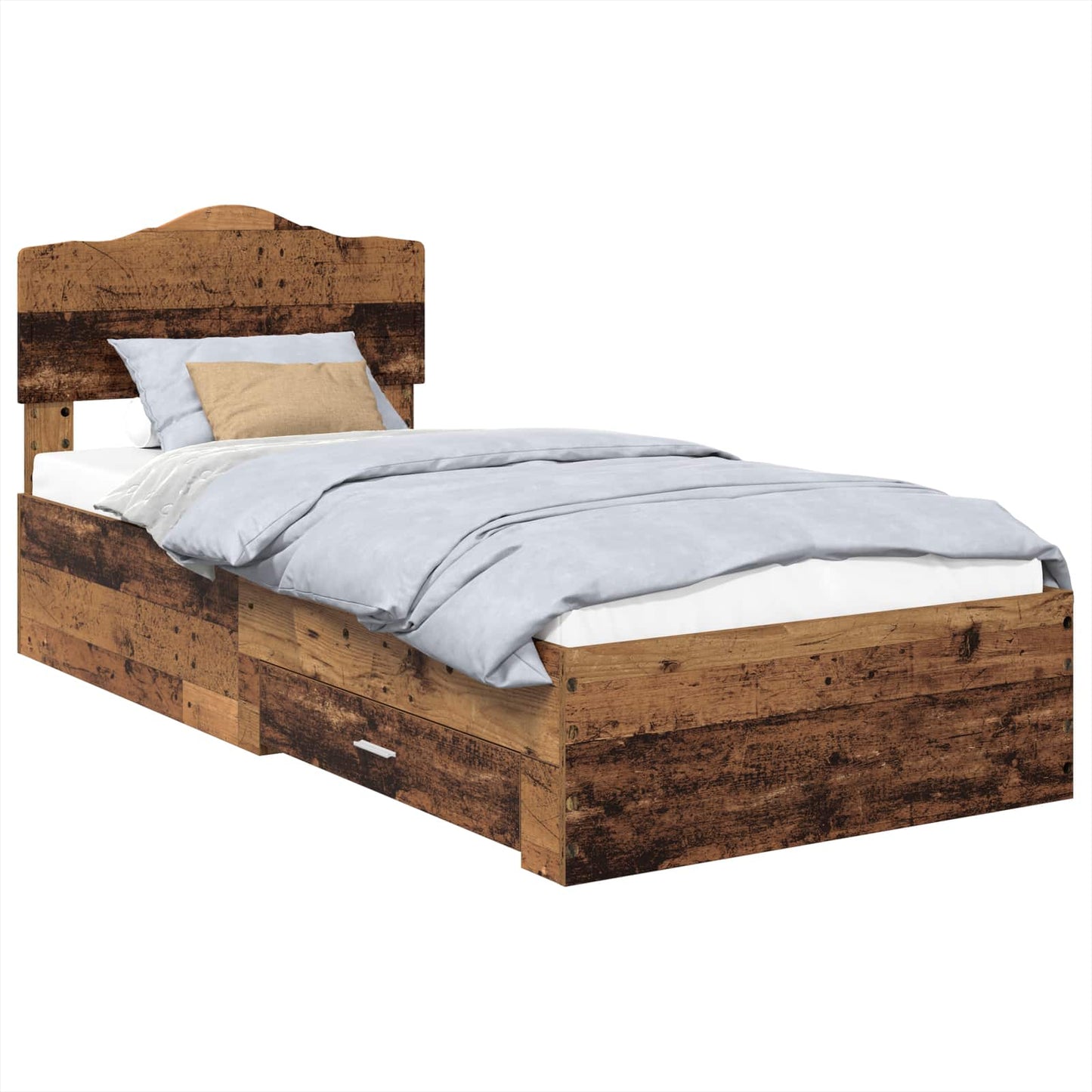 Struttura del letto Legno vecchio 90 x 200 cm Legno multistrato | homemem39