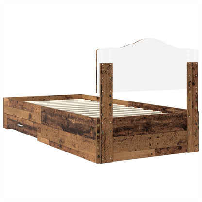 Struttura del letto Legno vecchio 90 x 200 cm Legno multistrato | homemem39
