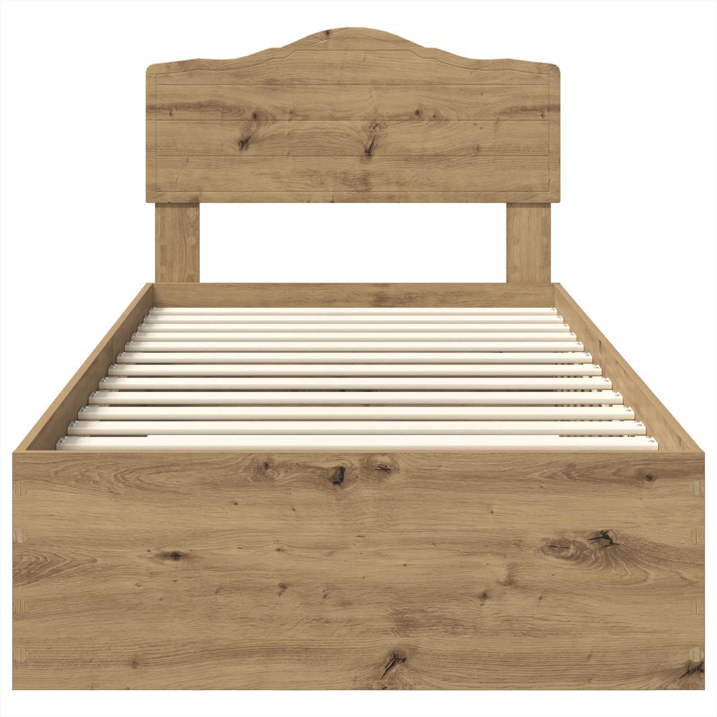 Struttura del letto con cassetto Rovere artigianale 90 x 200 cm | homemem39