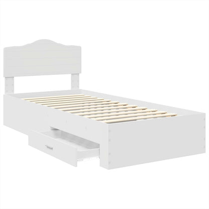 Struttura del letto Bianco 90 x 190 cm Legno multistrato | homemem39